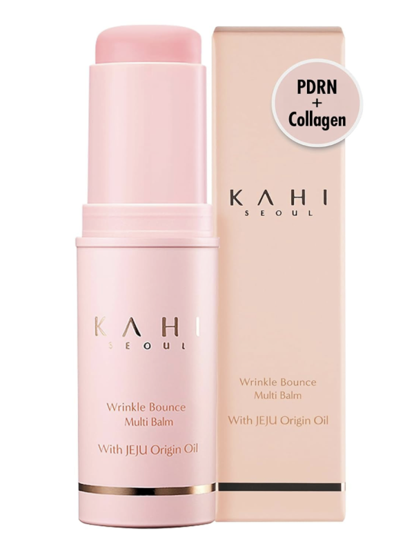 KAHI Wrinkle Bounce Multi Balm Stick | PDRN Collagen Wrinkle Stick | Korean Skin Care |All-in-One Hydrating Lip Balm Eye Cream Neck Cream Make Up Base & Face Mist Moisture Balm